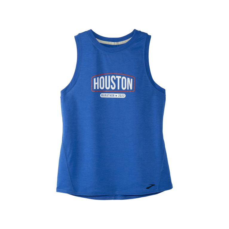 Brooks Houston22 Distance Graphic Women's Running Tank Top - Heather Bluetiful/26.2 Banner (63985-XK